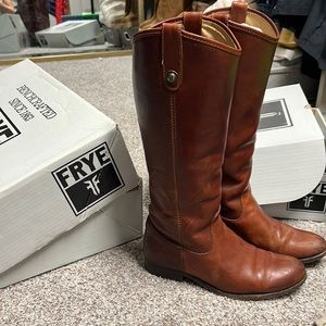 Frye Melissa Button Boots, cognac